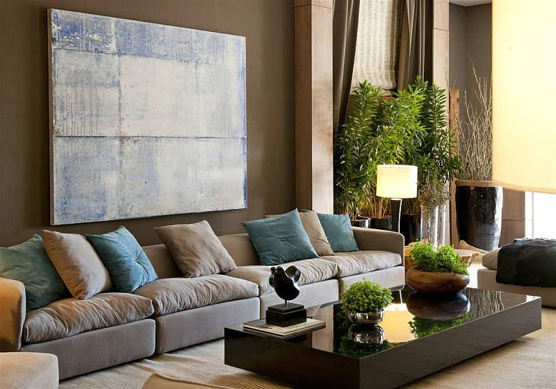 decoração com plantas na sala