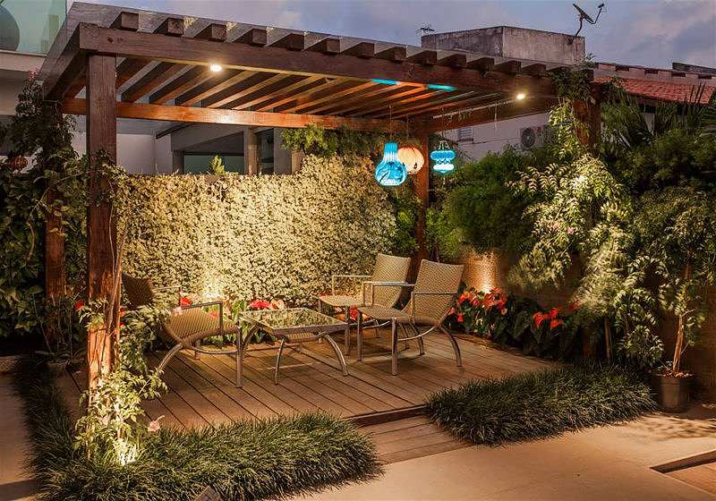 decoração de área externa pequena