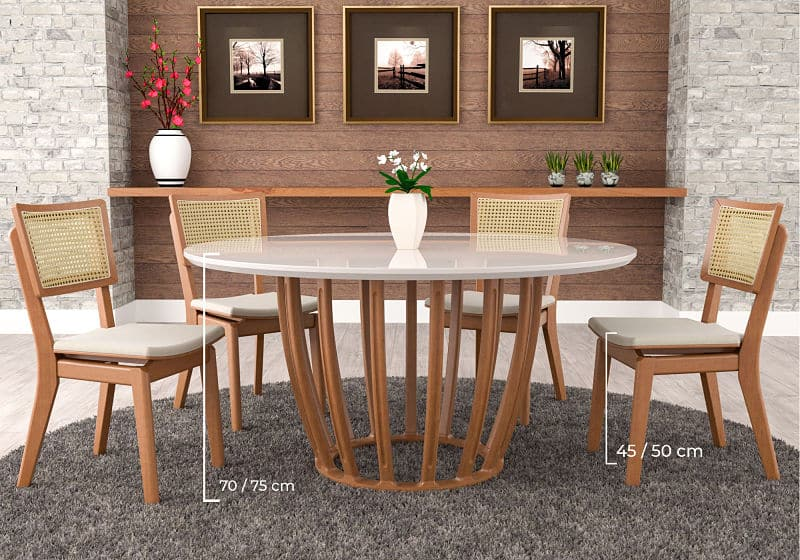 altura de mesa para cozinha