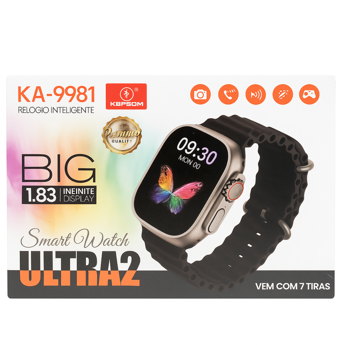 Relógio Smart Watch Ultra 2 com 7 Pulseiras - Imagem 2