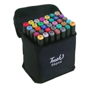 kit canetinha ponta dupla 36 cores