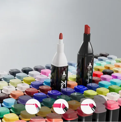 kit canetinha ponta dupla 48 cores - Imagem 2