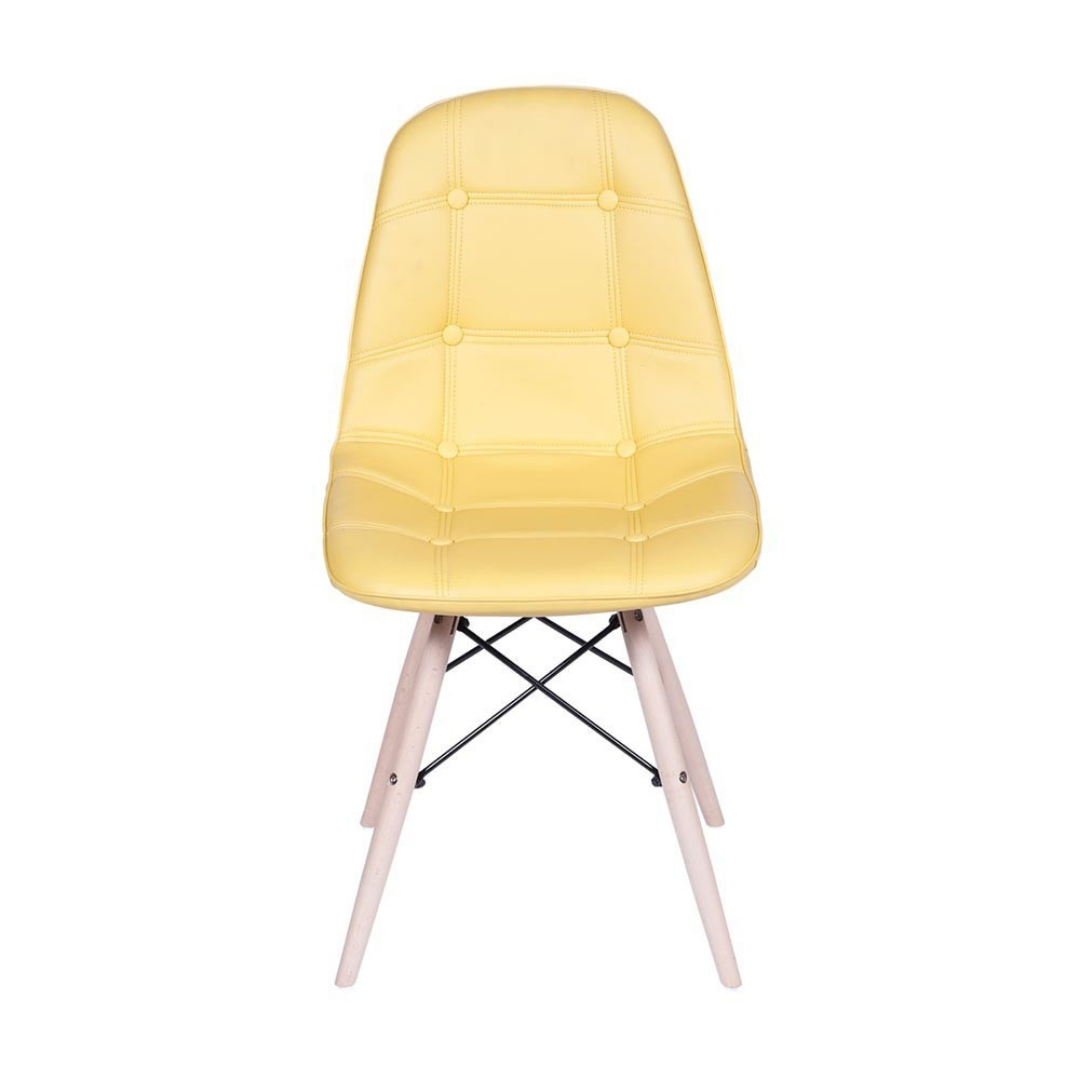 Cadeira Eames Eiffel Botonê Base Madeira - Amarela - Imagem 2