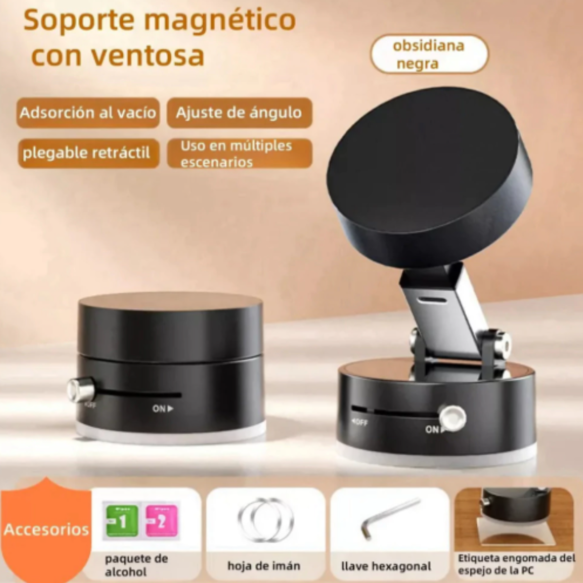 Suporte Magnético Portátil Dobrável A Vácuo Para Telefone - Imagem 2